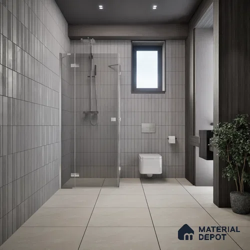 Stone Floor Tile TL 11016 B Interno Silver 2 ft x 2 ft Matte Finish Vitrified Tile - 9 mm | 4 Random Design  | Suitable For Bathroom, Terrace & Balcony