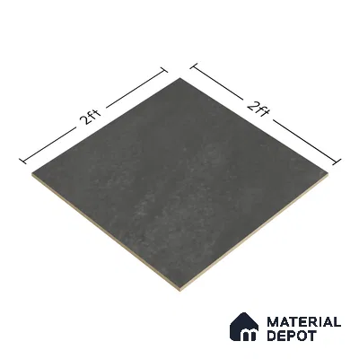 Stone Wall & Floor Tile TL 07625 Interno Anthracite 2 ft x 2 ft Vitrified Matte Finish - 9 mm | 4 Random Design (Sample)
