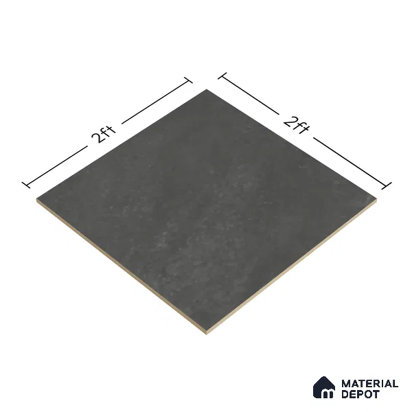 Stone Wall & Floor Tile TL 07625 Interno Anthracite 2 ft x 2 ft Vitrified Matte Finish - 9 mm | 4 Random Design (Sample)