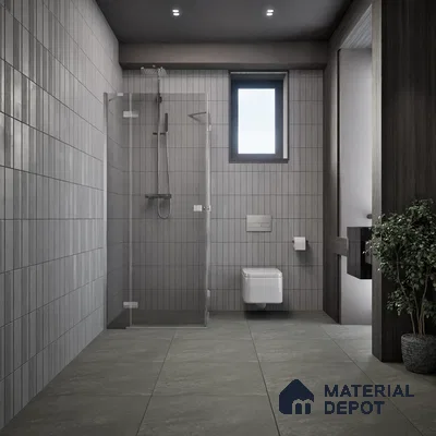 Stone Wall & Floor Tile TL 07625 Interno Anthracite 2 ft x 2 ft Vitrified Matte Finish - 9 mm | 4 Random Design (Sample)