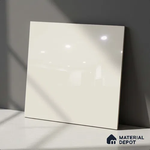 Plain Look TL 08530 Ivory 2 ft x 2 ft Vitrified Glossy Finish - 6 mm