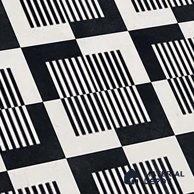 Moroccan Floor & Wall Tile TL 09812  2 ft x 2 ft Black Vitrified Matte Finish Tile - 9 mm | Suitable For Kitchen, Foyer, Dining Area | Please Expect a Slight Variation of Pattern