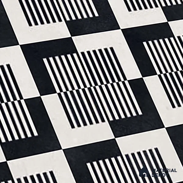 Moroccan Floor & Wall Tile TL 09812  2 ft x 2 ft Black Vitrified Matte Finish Tile - 9 mm | Suitable For Kitchen, Foyer, Dining Area | Please Expect a Slight Variation of Pattern