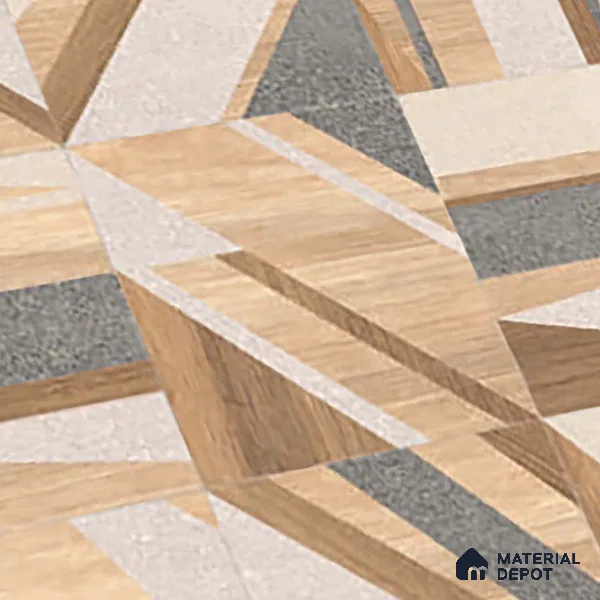 Patterned Floor & Wall Tile TL 09810  2 ft x 2 ft Brown Vitrified Matte Finish Tile - 9 mm | Ideal for Living Room, Bedroom, Bathroom, Kitchen | Please Expect a Slight Variation of Pattern (Sample)