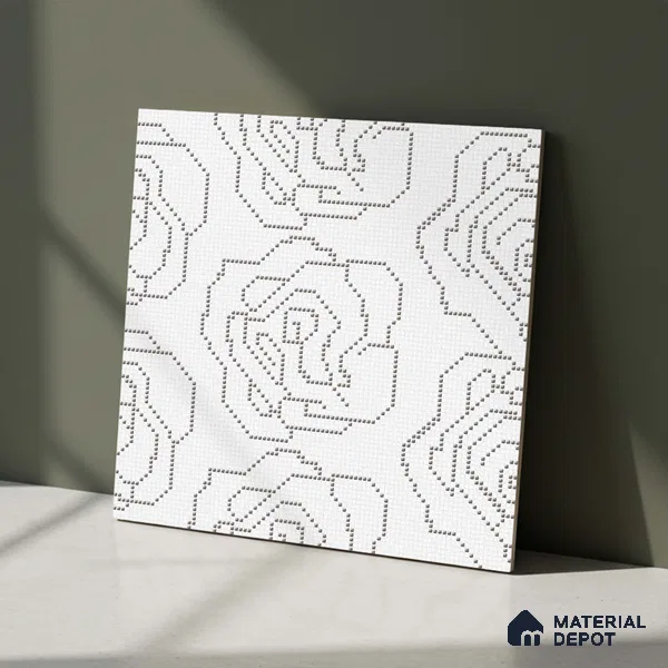 Moroccan Floor & Wall Tile TL 09803 B 2 ft x 2 ft Vitrified Matte Finish Tile - 9 mm | Suitable For Kitchen, Accent/Feature Wall, Dining Area | Please Expect a Slight Variation of Pattern
