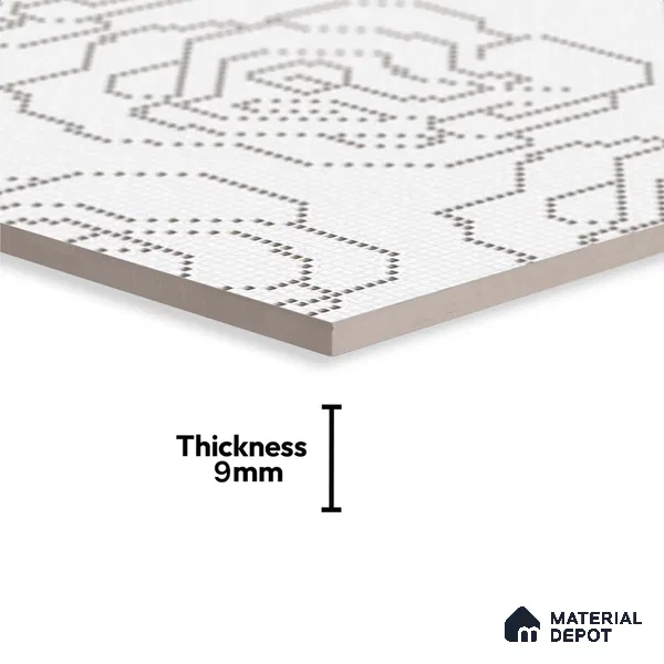 Moroccan Floor & Wall Tile TL 09803 B 2 ft x 2 ft Vitrified Matte Finish Tile - 9 mm | Suitable For Kitchen, Accent/Feature Wall, Dining Area | Please Expect a Slight Variation of Pattern