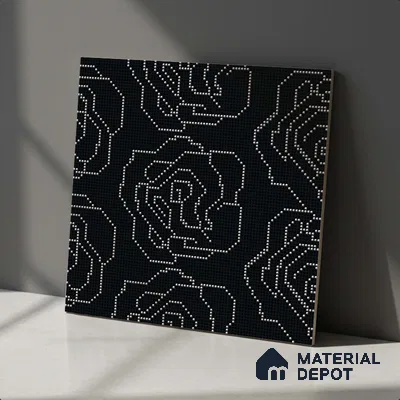 Moroccan Floor & Wall Tile TL 09803  2 ft x 2 ft  Vitrified Matte Finish Tile - 9 mm | Suitable For Kitchen, Accent/Feature Wall, Dining Area | Please Expect a Slight Variation of Pattern