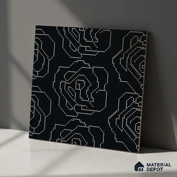 Moroccan Floor & Wall Tile TL 09803 2 ft x 2 ft Vitrified Matte Finish Tile - 9 mm | Suitable For Kitchen, Accent/Feature Wall, Dining Area | Please Expect a Slight Variation of Pattern