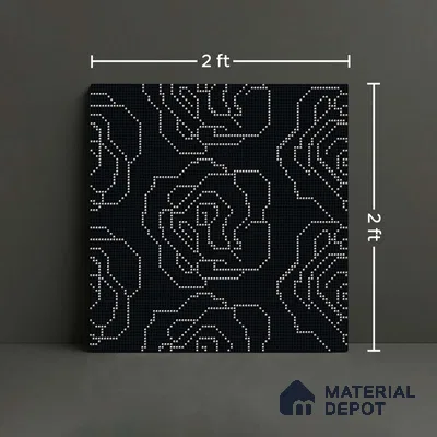 Moroccan Floor & Wall Tile TL 09803  2 ft x 2 ft  Vitrified Matte Finish Tile - 9 mm | Suitable For Kitchen, Accent/Feature Wall, Dining Area | Please Expect a Slight Variation of Pattern