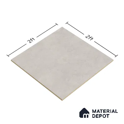 Plain Tile TL 07534 D Elementi Bianco 2 ft x 2 ft Vitrified Matte Finish - 9 mm | 8 Random Design (Sample)