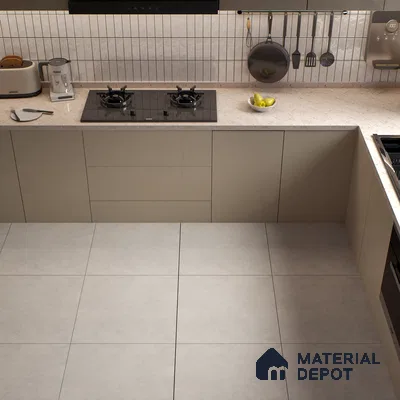 Plain Tile TL 07534 D Elementi Bianco 2 ft x 2 ft Vitrified Matte Finish - 9 mm | 8 Random Design (Sample)