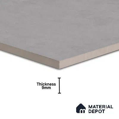 Cement Look Floor Tile TL 07534 Burnished Chrome 2 ft x 2 ft Matte Finish Vitrified Tile - 9 mm | 8 Random | Design Suitable For Living Room, Bedroom & Dining