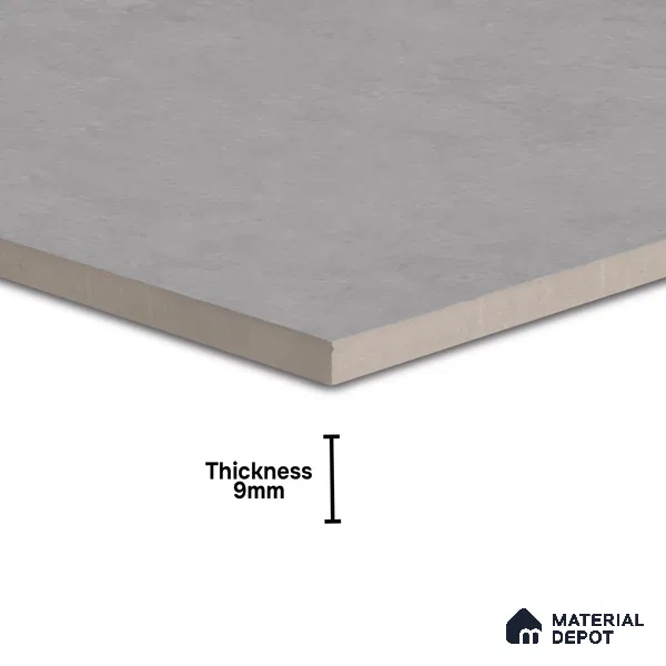 Cement Look Floor Tile TL 07534 Burnished Chrome 2 ft x 2 ft Matte Finish Vitrified Tile - 9 mm | 8 Random | Design Suitable For Living Room, Bedroom & Dining