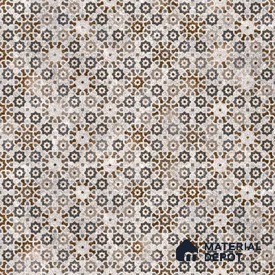 Moroccan Floor & Wall Tile TL 09805  2 ft x 2 ft  Vitrified Matte Finish Tile - 9 mm | Suitable For Kitchen, Balcony, Dining Area | Please Expect a Slight Variation of Pattern
