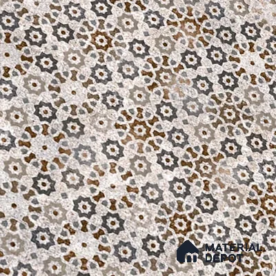 Moroccan Floor & Wall Tile TL 09805  2 ft x 2 ft  Vitrified Matte Finish Tile - 9 mm | Suitable For Kitchen, Balcony, Dining Area | Please Expect a Slight Variation of Pattern