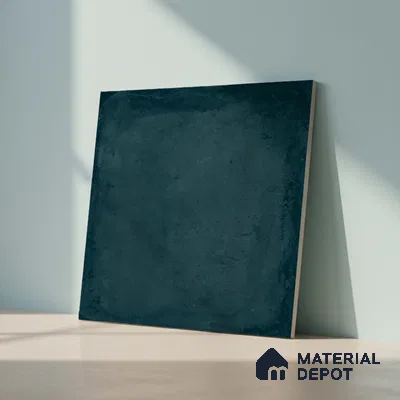 Cement Floor & Wall Tile TL 09811 B  2 ft x 2 ft Blue Vitrified Matte Finish Tile - 9 mm | Ideal for Living Room, Bedroom, Bathroom, Kitchen