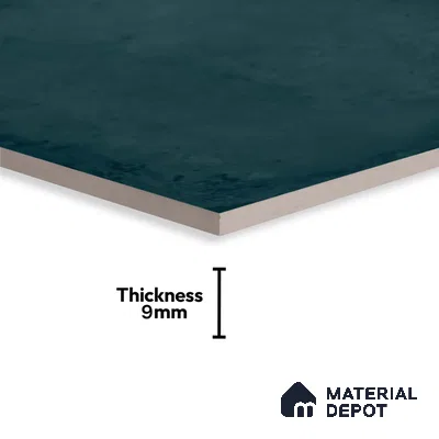 Cement Floor & Wall Tile TL 09811 B  2 ft x 2 ft Blue Vitrified Matte Finish Tile - 9 mm | Ideal for Living Room, Bedroom, Bathroom, Kitchen