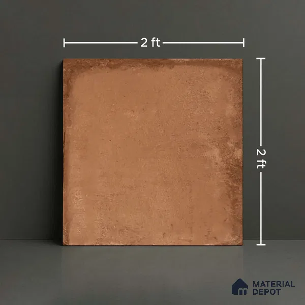 Stone Floor & Wall Tile TL 09811  2 ft x 2 ft Brown Vitrified Matte Finish Tile - 9 mm | Ideal for Living Room, Bedroom, Bathroom, Kitchen (Sample)