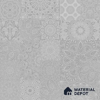Moroccan Tile TL 08038 Minister Decor Grey 2 ft x 2 ft Vitrified Matte Finish - 9 mm | Suitable For Kitchen Backsplash, Bathroom, Dining Area | Please Expect a Slight Variation of Pattern