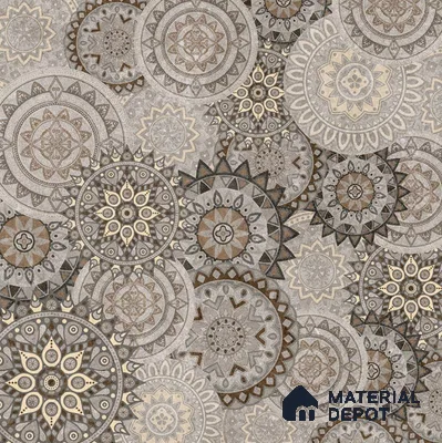 Moroccan Tile TL 08036 Mandla Art Brown Brown 2 ft x 2 ft Vitrified Matte Finish - 9 mm | Suitable For Balcony, Accent/Feature Wall, Dining Area | Please Expect a Slight Variation of Pattern