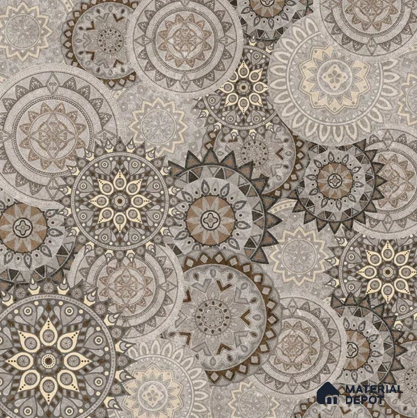 Moroccan Tile TL 08036 Mandla Art Brown Brown 2 ft x 2 ft Vitrified Matte Finish - 9 mm | Suitable For Balcony, Accent/Feature Wall, Dining Area | Please Expect a Slight Variation of Pattern