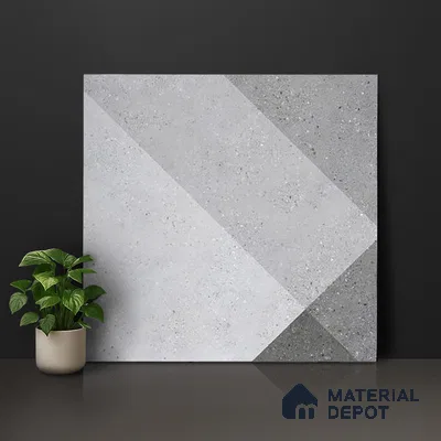 Stone Wall & Floor Tile TL 07620 Terrazzo Fusion Art 2 ft x 2 ft Vitrified Matte Finish - 9 mm | 8 Random Design | Please Expect a Slight Variation of Pattern