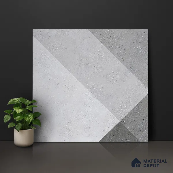 Stone Wall & Floor Tile TL 07620 Terrazzo Fusion Art 2 ft x 2 ft Vitrified Matte Finish - 9 mm | 8 Random Design | Please Expect a Slight Variation of Pattern