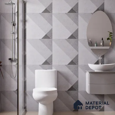 Stone Wall & Floor Tile TL 07620 Terrazzo Fusion Art 2 ft x 2 ft Vitrified Matte Finish - 9 mm | 8 Random Design | Please Expect a Slight Variation of Pattern