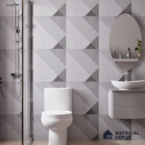 Stone Wall & Floor Tile TL 07620 Terrazzo Fusion Art 2 ft x 2 ft Vitrified Matte Finish - 9 mm | 8 Random Design | Please Expect a Slight Variation of Pattern