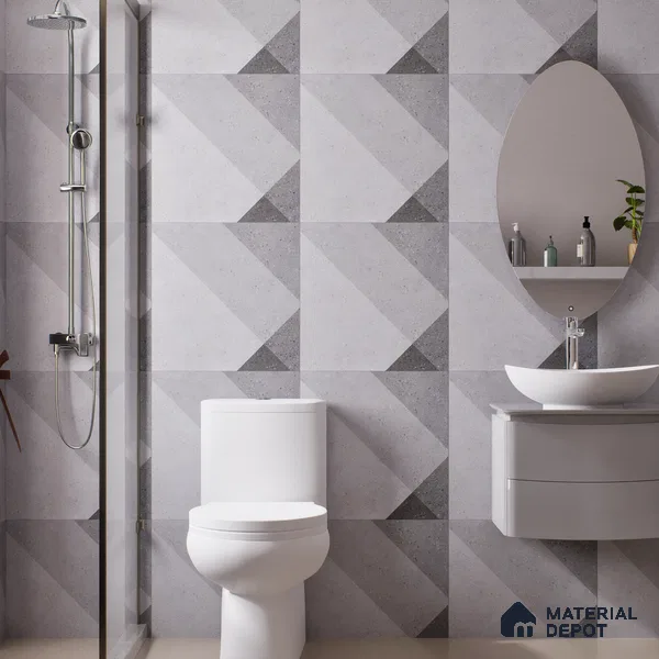 Stone Wall & Floor Tile TL 07620 Terrazzo Fusion Art 2 ft x 2 ft Vitrified Matte Finish - 9 mm | 8 Random Design | Please Expect a Slight Variation of Pattern