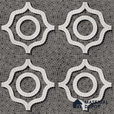 Faux Mosaic Wall & Floor Tile TL 09801 B  2 ft x 2 ft  Vitrified Matte Finish Tile - 9 mm | Ideal for Living Room, Bedroom, Bathroom, Kitchen