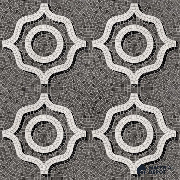 Faux Mosaic Wall & Floor Tile TL 09801 B 2 ft x 2 ft Vitrified Matte Finish Tile - 9 mm | Ideal for Living Room, Bedroom, Bathroom, Kitchen