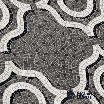 Faux Mosaic Wall & Floor Tile TL 09801 B  2 ft x 2 ft  Vitrified Matte Finish Tile - 9 mm | Ideal for Living Room, Bedroom, Bathroom, Kitchen
