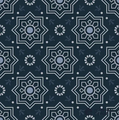 Moroccan Tile TL 08032 Seoni Black Black 2 ft x 2 ft Vitrified Matte Finish - 9 mm | Suitable For Kitchen Backspash, Accent/Feature Wall, Dining Area | Please Expect a Slight Variation of Pattern
