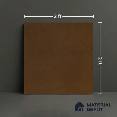 Patterned Floor & Wall Tile TL 09808  2 ft x 2 ft Brown Vitrified Matte Finish Tile - 9 mm | Ideal for Living Room, Bedroom, Bathroom | Please Expect a Slight Variation of Pattern