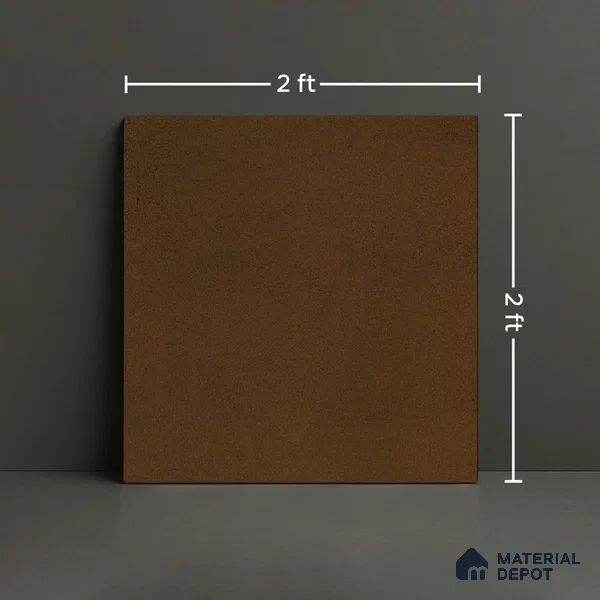 Patterned Floor & Wall Tile TL 09808  2 ft x 2 ft Brown Vitrified Matte Finish Tile - 9 mm | Ideal for Living Room, Bedroom, Bathroom | Please Expect a Slight Variation of Pattern