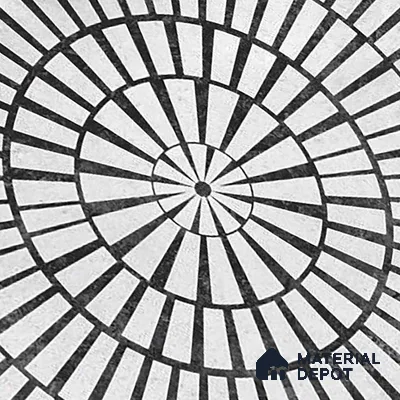 Moroccan Floor & Wall Tile TL 09819  2 ft x 2 ft Black Vitrified Matte Finish Tile - 9 mm | Suitable For Parking, Courtyard, Corridor | Please Expect a Slight Variation of Pattern