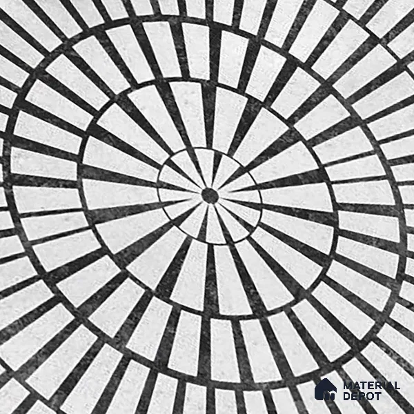 Moroccan Floor & Wall Tile TL 09819  2 ft x 2 ft Black Vitrified Matte Finish Tile - 9 mm | Suitable For Parking, Courtyard, Corridor | Please Expect a Slight Variation of Pattern