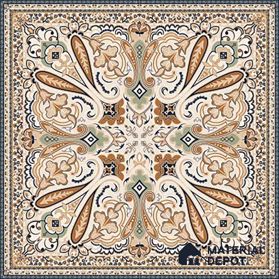 Moroccan Floor & Wall Tile TL 09814  2 ft x 2 ft Brown Vitrified Matte Finish Tile - 9 mm | Suitable For Kitchen, Bedroom, Dining Area | Please Expect a Slight Variation of Pattern