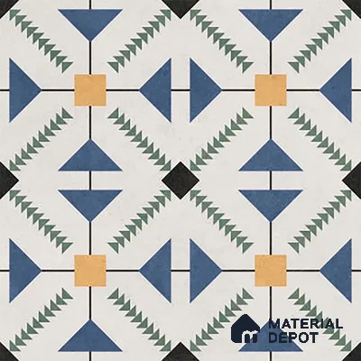 Moroccan Floor & Wall Tile TL 09815  2 ft x 2 ft Brown Vitrified Matte Finish Tile - 9 mm | Suitable For Kitchen, Balcony, Dining Area | Please Expect a Slight Variation of Pattern