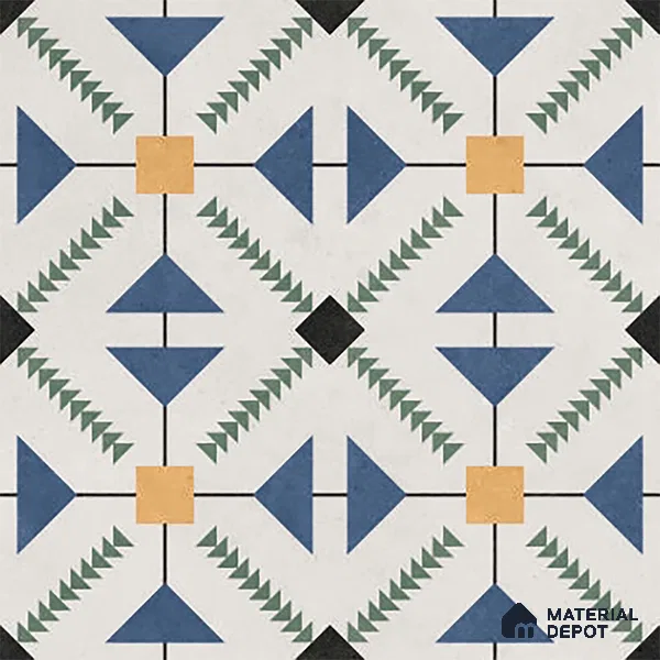 Moroccan Floor & Wall Tile TL 09815 2 ft x 2 ft Brown Vitrified Matte Finish Tile - 9 mm | Suitable For Kitchen, Balcony, Dining Area | Please Expect a Slight Variation of Pattern