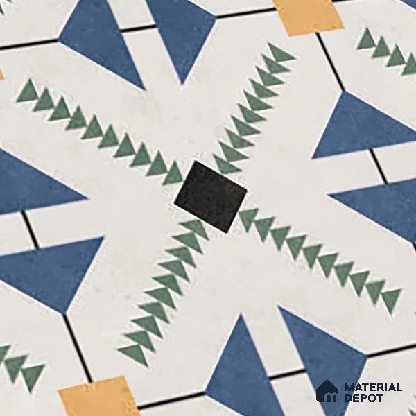 Moroccan Floor & Wall Tile TL 09815 2 ft x 2 ft Brown Vitrified Matte Finish Tile - 9 mm | Suitable For Kitchen, Balcony, Dining Area | Please Expect a Slight Variation of Pattern