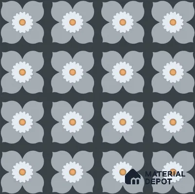 Moroccan Tile TL 08037 Morbid Violet Violet 2 ft x 2 ft Vitrified Matte Finish - 9 mm | Suitable For Kitchen Backsplash, Balcony, Dining Area
