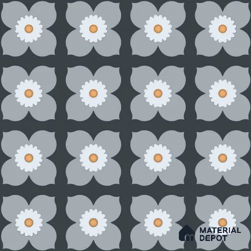 Moroccan Tile TL 08037 Morbid Violet Violet 2 ft x 2 ft Vitrified Matte Finish - 9 mm | Suitable for Living Room, Bedroom, Bathroom & Kitchen