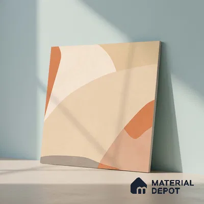 Moroccan Floor & Wall Tile TL 09816  2 ft x 2 ft Ivory Vitrified Matte Finish Tile - 9 mm | Suitable For Kitchen, Dining Area | Please Expect a Slight Variation of Pattern