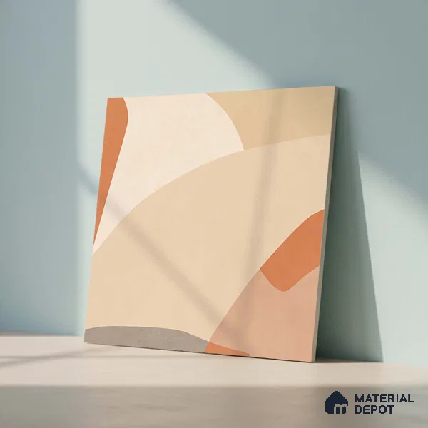 Moroccan Floor & Wall Tile TL 09816 2 ft x 2 ft Ivory Vitrified Matte Finish Tile - 9 mm | Suitable For Kitchen, Dining Area | Please Expect a Slight Variation of Pattern