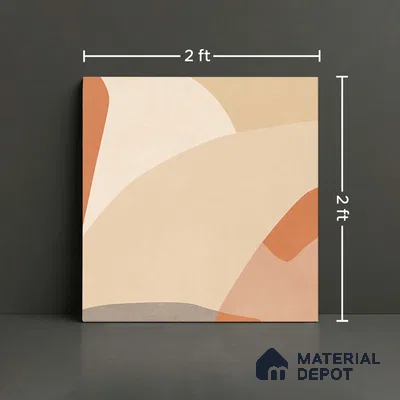 Moroccan Floor & Wall Tile TL 09816  2 ft x 2 ft Ivory Vitrified Matte Finish Tile - 9 mm | Suitable For Kitchen, Dining Area | Please Expect a Slight Variation of Pattern