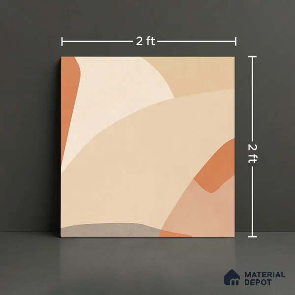 Moroccan Floor & Wall Tile TL 09816 2 ft x 2 ft Ivory Vitrified Matte Finish Tile - 9 mm | Suitable For Kitchen, Dining Area | Please Expect a Slight Variation of Pattern