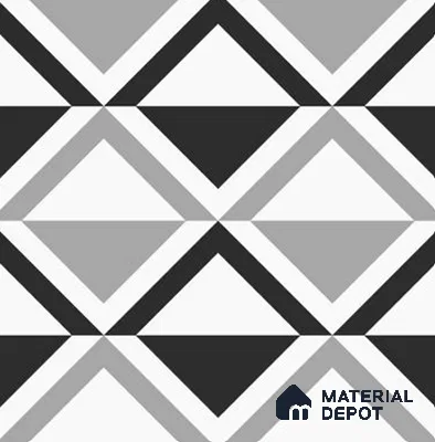 Geometric Look Floor & Wall Tile TL 07619 Crystal Prism 2 ft x 2 ft Rustic Carving Matte Finish Vitrified Tile - 9 mm |  Suitable For Living Room, Bedroom, Bathroom, Kitchen & Dining | Please Expect a Slight Variation of Pattern (Sample)