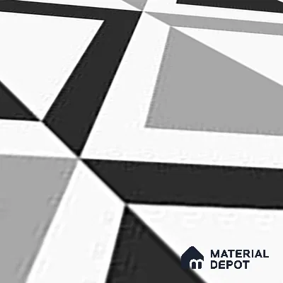 Geometric Look Floor & Wall Tile TL 07619 Crystal Prism 2 ft x 2 ft Rustic Carving Matte Finish Vitrified Tile - 9 mm |  Suitable For Living Room, Bedroom, Bathroom, Kitchen & Dining | Please Expect a Slight Variation of Pattern (Sample)